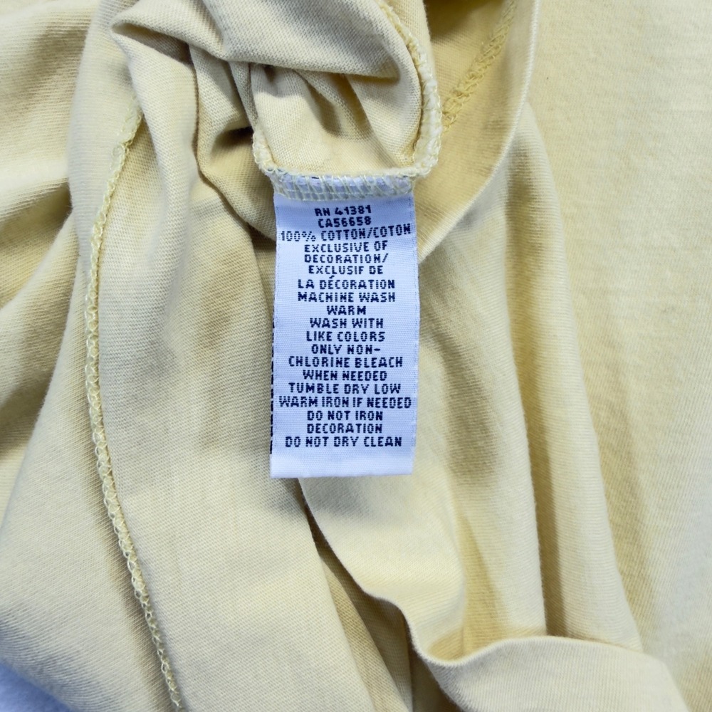 Polo Ralph Lauren T Shirt Mens L Yellow Blue Pony Long Sleeve Cotton Preppy - Picture 7 of 7